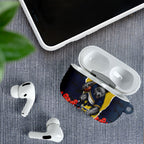 Personalized Cowboys ANZAC Tribute AirPods Case Poppy Field Soldier Silhouette Aboriginal Rugby Mascot