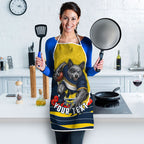 Personalized Cowboys ANZAC Tribute Apron Poppy Field Soldier Silhouette Aboriginal Rugby Mascot