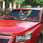Personalized Cowboys ANZAC Tribute Auto Sun Shade Poppy Field Soldier Silhouette Aboriginal Rugby Mascot