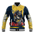 Personalized Cowboys ANZAC Tribute Baseball Jacket Poppy Field Soldier Silhouette Aboriginal Rugby Mascot