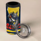 Personalized Cowboys ANZAC Tribute 4 in 1 Can Cooler Tumbler Poppy Field Soldier Silhouette Aboriginal Rugby Mascot