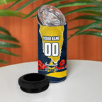 Personalized Cowboys ANZAC Tribute 4 in 1 Can Cooler Tumbler Poppy Field Soldier Silhouette Aboriginal Rugby Mascot