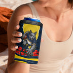 Personalized Cowboys ANZAC Tribute 4 in 1 Can Cooler Tumbler Poppy Field Soldier Silhouette Aboriginal Rugby Mascot