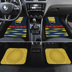 Personalized Cowboys ANZAC Tribute Car Mats Poppy Field Soldier Silhouette Aboriginal Rugby Mascot