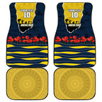 Personalized Cowboys ANZAC Tribute Car Mats Poppy Field Soldier Silhouette Aboriginal Rugby Mascot