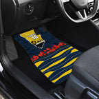 Personalized Cowboys ANZAC Tribute Car Mats Poppy Field Soldier Silhouette Aboriginal Rugby Mascot