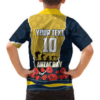 Personalized Cowboys ANZAC Tribute Hawaiian Shirt Poppy Field Soldier Silhouette Aboriginal Rugby Mascot