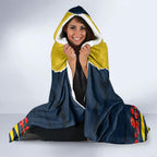 Personalized Cowboys ANZAC Tribute Hooded Blanket Poppy Field Soldier Silhouette Aboriginal Rugby Mascot