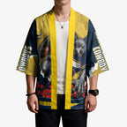 Personalized Cowboys ANZAC Tribute Kimono Poppy Field Soldier Silhouette Aboriginal Rugby Mascot