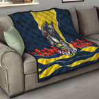 Personalized Cowboys ANZAC Tribute Quilt Poppy Field Soldier Silhouette Aboriginal Rugby Mascot