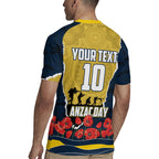 Personalized Cowboys ANZAC Tribute Rugby Jersey Poppy Field Soldier Silhouette Aboriginal Rugby Mascot