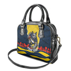 Personalized Cowboys ANZAC Tribute Shoulder Handbag Poppy Field Soldier Silhouette Aboriginal Rugby Mascot