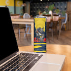 Personalized Cowboys ANZAC Tribute Skinny Tumbler Poppy Field Soldier Silhouette Aboriginal Rugby Mascot