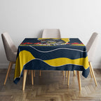 Personalized Cowboys ANZAC Tribute Tablecloth Poppy Field Soldier Silhouette Aboriginal Rugby Mascot