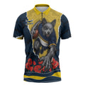 Personalized Cowboys ANZAC Tribute Zipper Polo Shirt Poppy Field Soldier Silhouette Aboriginal Rugby Mascot