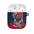 Personalized Sydney Roosters ANZAC Tribute AirPods Case Poppy Field Soldier Silhouette Aboriginal Rugby Mascot