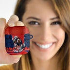 Personalized Sydney Roosters ANZAC Tribute AirPods Case Poppy Field Soldier Silhouette Aboriginal Rugby Mascot