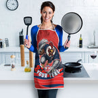 Personalized Sydney Roosters ANZAC Tribute Apron Poppy Field Soldier Silhouette Aboriginal Rugby Mascot