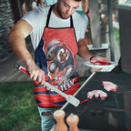Personalized Sydney Roosters ANZAC Tribute Apron Poppy Field Soldier Silhouette Aboriginal Rugby Mascot