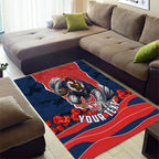 Personalized Sydney Roosters ANZAC Tribute Area Rug Poppy Field Soldier Silhouette Aboriginal Rugby Mascot