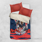 Personalized Sydney Roosters ANZAC Tribute Bedding Set Poppy Field Soldier Silhouette Aboriginal Rugby Mascot