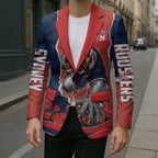 Personalized Sydney Roosters ANZAC Tribute Blazer Poppy Field Soldier Silhouette Aboriginal Rugby Mascot