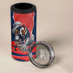 Personalized Sydney Roosters ANZAC Tribute 4 in 1 Can Cooler Tumbler Poppy Field Soldier Silhouette Aboriginal Rugby Mascot