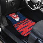 Personalized Sydney Roosters ANZAC Tribute Car Mats Poppy Field Soldier Silhouette Aboriginal Rugby Mascot