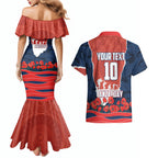 Personalized Sydney Roosters ANZAC Tribute Couples Matching Mermaid Dress and Hawaiian Shirt Poppy Field Soldier Silhouette Aboriginal Rugby Mascot