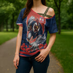 Personalized Sydney Roosters ANZAC Tribute Cross Shoulder Shirt Poppy Field Soldier Silhouette Aboriginal Rugby Mascot