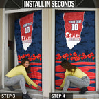 Personalized Sydney Roosters ANZAC Tribute Door Cover Poppy Field Soldier Silhouette Aboriginal Rugby Mascot