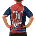 Personalized Sydney Roosters ANZAC Tribute Hawaiian Shirt Poppy Field Soldier Silhouette Aboriginal Rugby Mascot