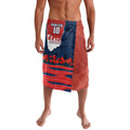 Personalized Sydney Roosters ANZAC Tribute Lavalava Poppy Field Soldier Silhouette Aboriginal Rugby Mascot