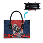 Personalized Sydney Roosters ANZAC Tribute Leather Bag Poppy Field Soldier Silhouette Aboriginal Rugby Mascot