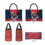 Personalized Sydney Roosters ANZAC Tribute Leather Bag Poppy Field Soldier Silhouette Aboriginal Rugby Mascot