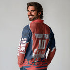 Personalized Sydney Roosters ANZAC Tribute Long Sleeve Polo Shirt Poppy Field Soldier Silhouette Aboriginal Rugby Mascot