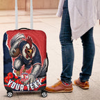 Personalized Sydney Roosters ANZAC Tribute Luggage Cover Poppy Field Soldier Silhouette Aboriginal Rugby Mascot