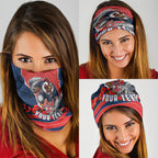 Personalized Sydney Roosters ANZAC Tribute Neck Gaiter Poppy Field Soldier Silhouette Aboriginal Rugby Mascot