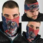 Personalized Sydney Roosters ANZAC Tribute Neck Gaiter Poppy Field Soldier Silhouette Aboriginal Rugby Mascot
