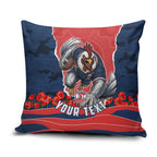 Personalized Sydney Roosters ANZAC Tribute Pillow Cover Poppy Field Soldier Silhouette Aboriginal Rugby Mascot