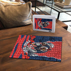 Personalized Sydney Roosters ANZAC Tribute Puzzle Poppy Field Soldier Silhouette Aboriginal Rugby Mascot