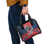 Personalized Sydney Roosters ANZAC Tribute Shoulder Handbag Poppy Field Soldier Silhouette Aboriginal Rugby Mascot