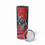 Personalized Sydney Roosters ANZAC Tribute Skinny Tumbler Poppy Field Soldier Silhouette Aboriginal Rugby Mascot