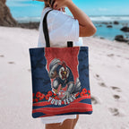 Personalized Sydney Roosters ANZAC Tribute Tote Bag Poppy Field Soldier Silhouette Aboriginal Rugby Mascot