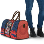 Personalized Sydney Roosters ANZAC Tribute Travel Bag Poppy Field Soldier Silhouette Aboriginal Rugby Mascot