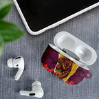 Personalized Brisbane Broncos ANZAC Tribute AirPods Case Poppy Field Soldier Silhouette Aboriginal Rugby Mascot