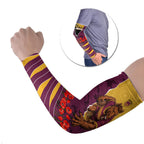 Personalized Brisbane Broncos ANZAC Tribute Arm Sleeves Poppy Field Soldier Silhouette Aboriginal Rugby Mascot