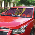 Personalized Brisbane Broncos ANZAC Tribute Auto Sun Shade Poppy Field Soldier Silhouette Aboriginal Rugby Mascot