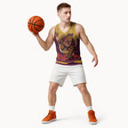 Personalized Brisbane Broncos ANZAC Tribute Basketball Jersey Poppy Field Soldier Silhouette Aboriginal Rugby Mascot