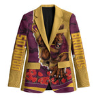Personalized Brisbane Broncos ANZAC Tribute Blazer Poppy Field Soldier Silhouette Aboriginal Rugby Mascot